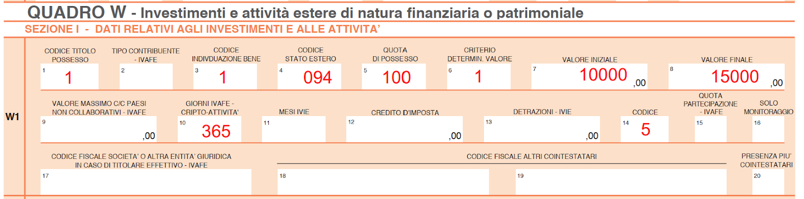 Modello 730/2024 Quadro W